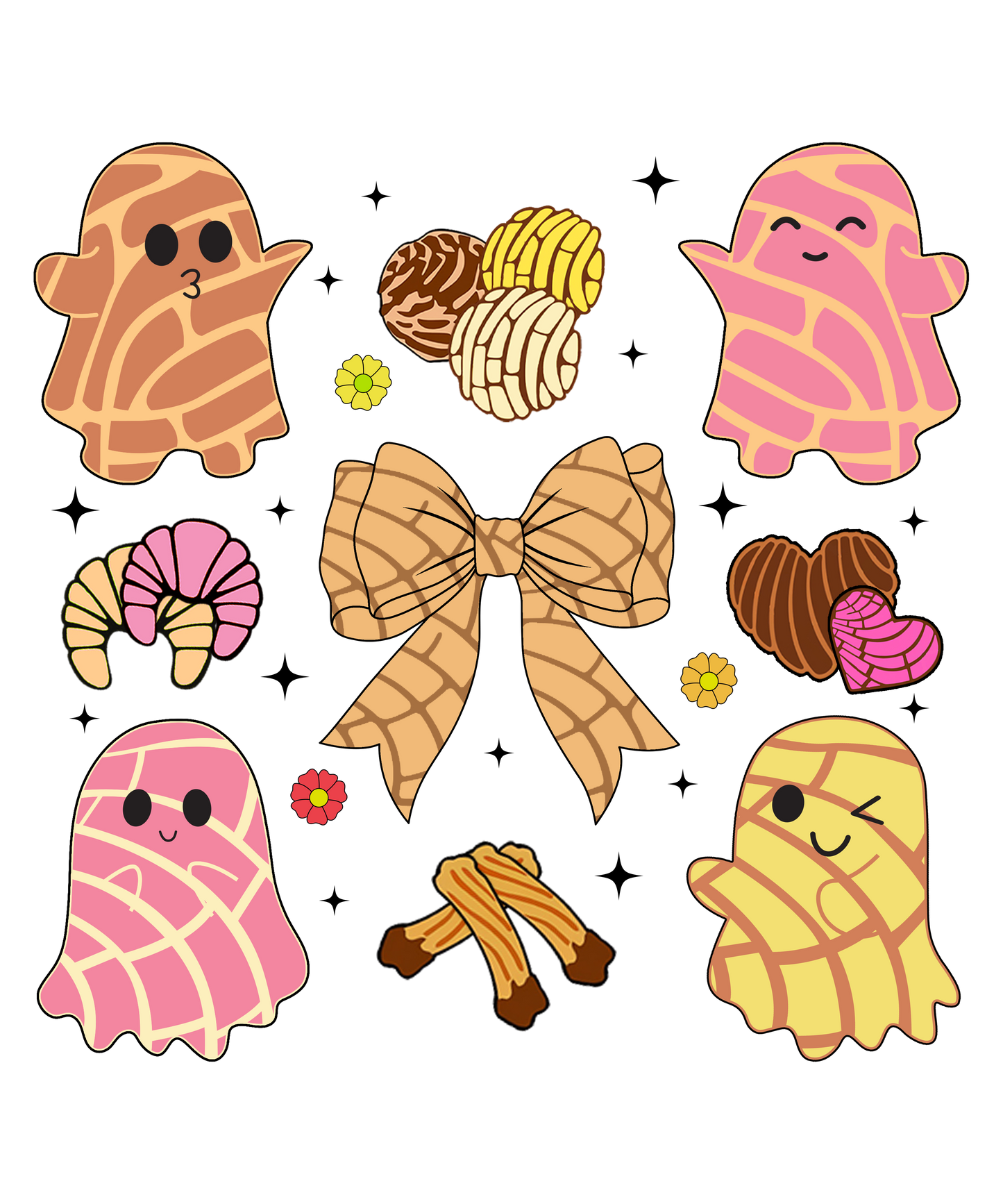 Concha Halloween Ghost T-Shirt Layouts