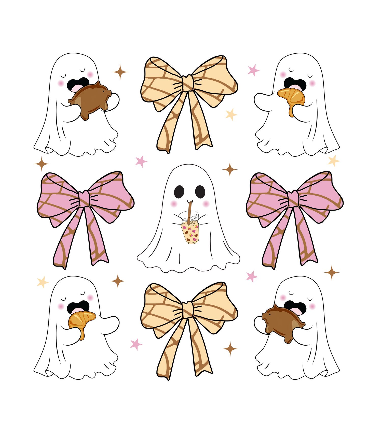 Concha Halloween Ghost T-Shirt Layouts