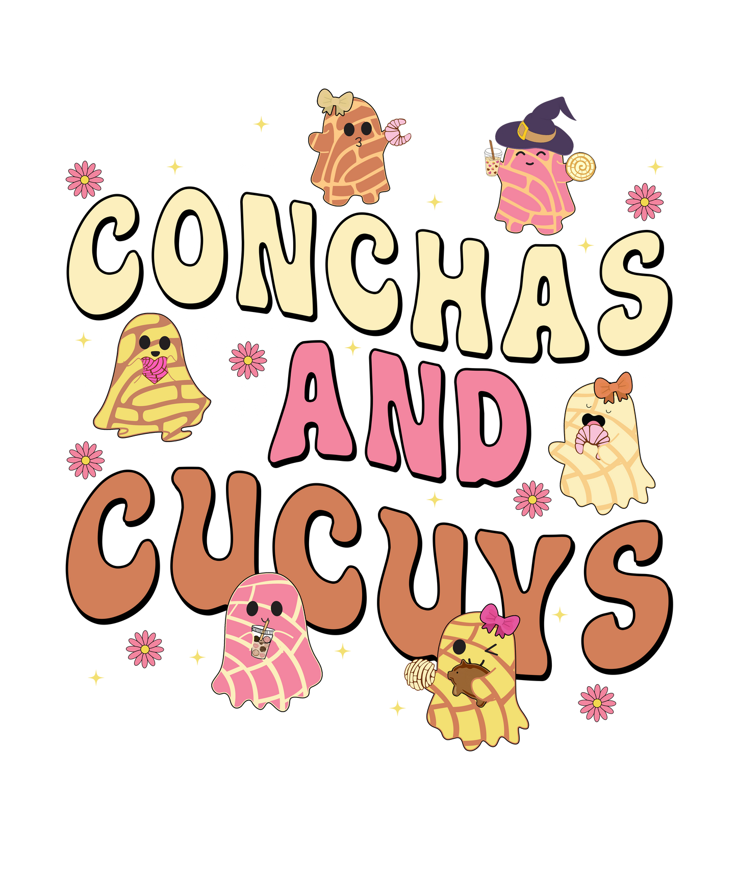 Concha Halloween Ghost T-Shirt Layouts